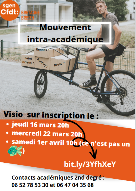 Affiche Mouvement Intra Acad Mique Pdf Sgen Cfdt Bretagne Breizh