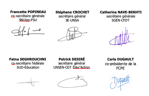 courrier unitaire canicule signatures