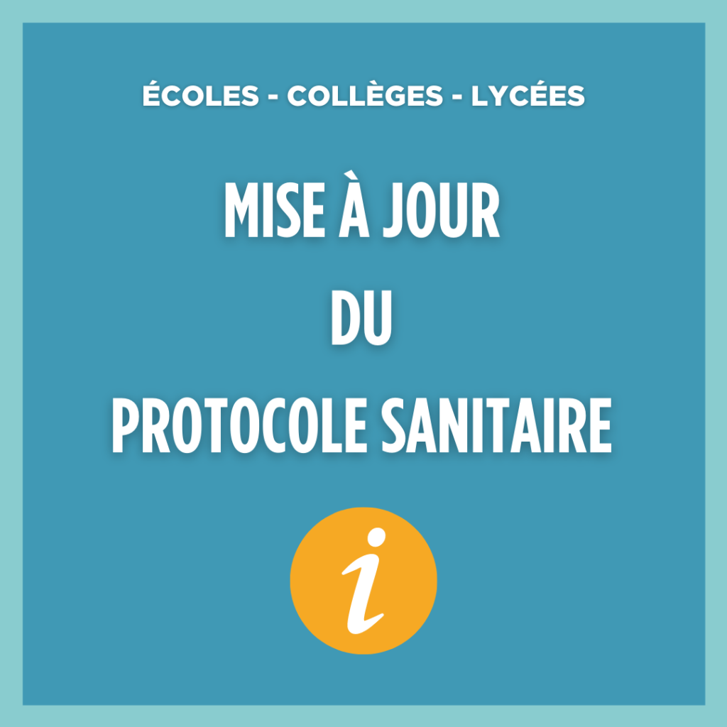 Protocole sanitaire dans les établissements scolaires les nouvelles