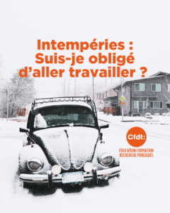 suis-je obligé d’aller travailler en cas de neige