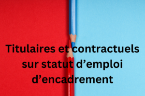 Statut d'emploi d'encadrement