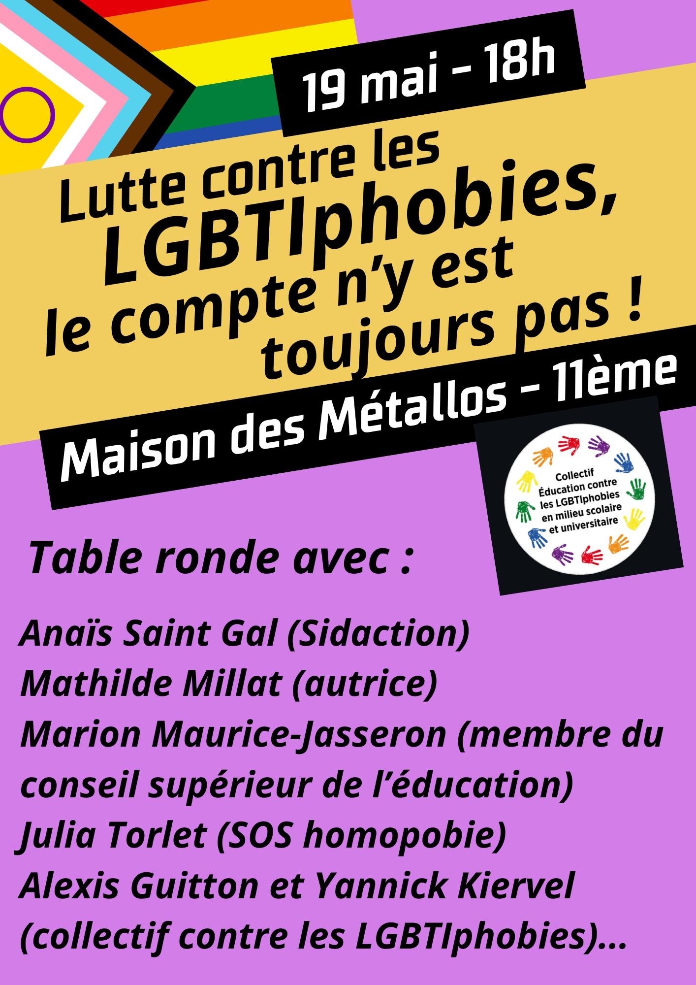 Table ronde Lgbtiphobies