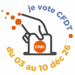 Logo Je vote CFDT du 03 au 10 décembre 26