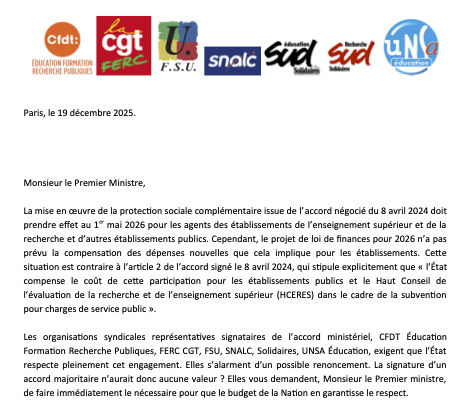 courrier financement psc