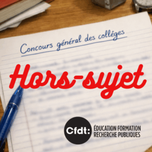 Concours général des collèges hors-sujet