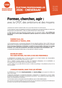 Profession de foi CFDT - Élections CNESERAAV 2026
