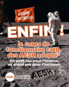 AESH fonctionnaire : l’Assemblée nationale vote un statut de catégorie B. Une avancée majeure pour leur reconnaissance. La CFDT analyse les enjeux et les suites.