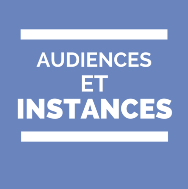audiences et instances
