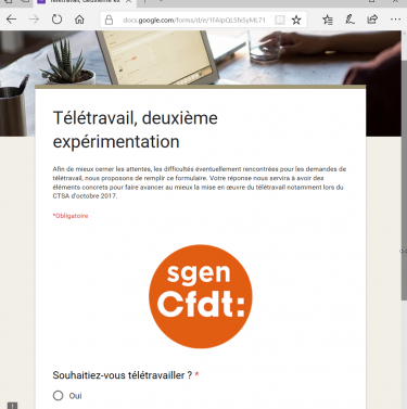 enquête télétravail
