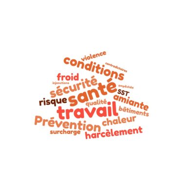 nuage de mots liés àla santé au travail