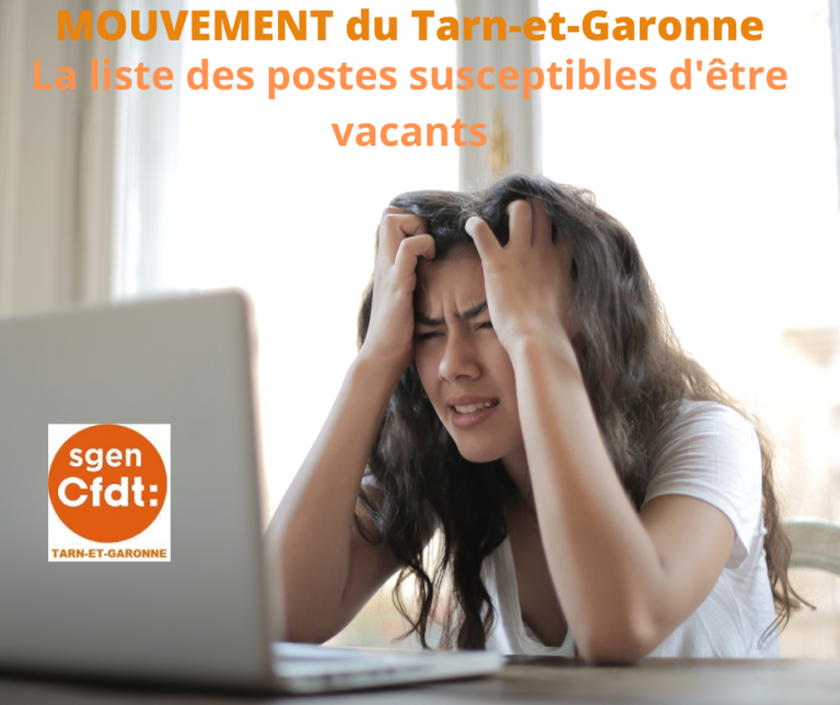 Postes susceptibles d'être vacants rentrée 2023 Académie de Toulouse