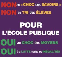 NON aux chocs des savaoirs et Tri des élèves