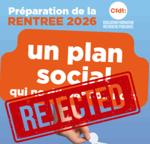 Plan social rejeté par la CFDT 