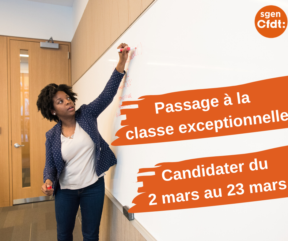 Classe exceptionnelle qui, quand, comment ? Pour les professeurs des