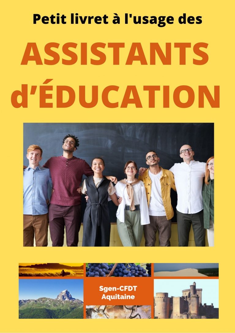 Livret à l'usage des assistants d'éducation  SGENCFDT Aquitaine