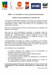 aesh grève dans l' académie d'Amiens