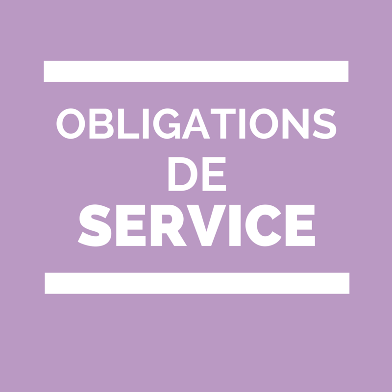 obligations de service