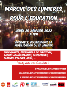 marche des lumières pour l'Education