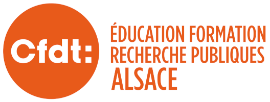 Logo CFDT Éducation Formation Recherche Publiques Alsace