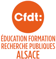 Logo CFDT Éducation Formation Recherche Publiques Alsace