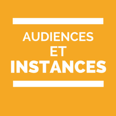 audiences et instances