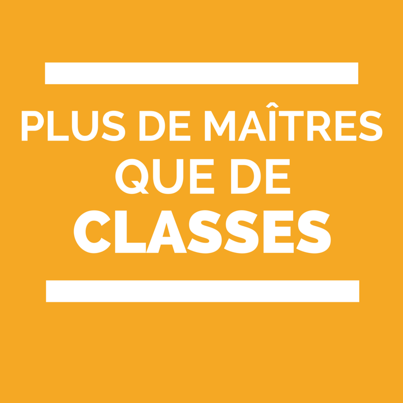 Plus de maîtres que de classes