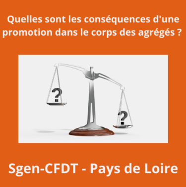 conséquences d'une promotion dans le corps des agrégés