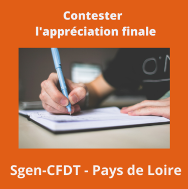 contester l'appréciation finale