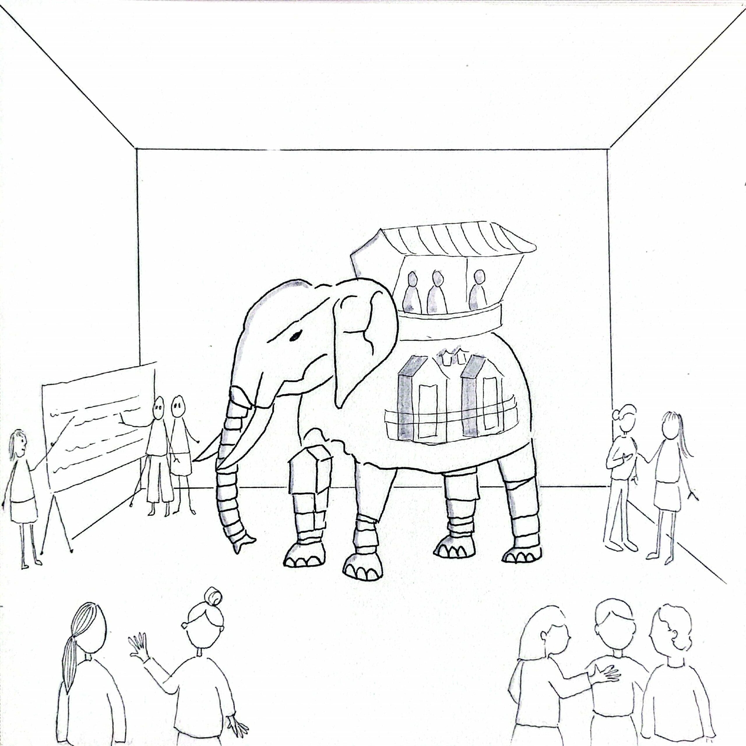 éléphant dans la pièce