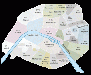 cartes des circonscriptions à Paris