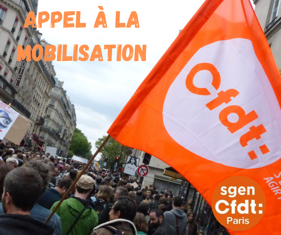 Appel mobilisation SGEN-CFDT Acad  mie Paris