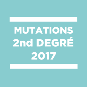 Mutations inter académiques et  2017 - enseignants, personnels d'éducation et d'orientation