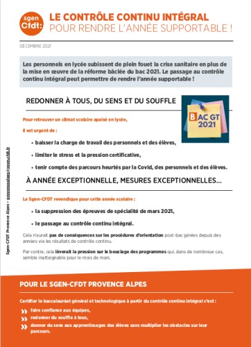 Bac2021 - SGEN-CFDT Provence Alpes