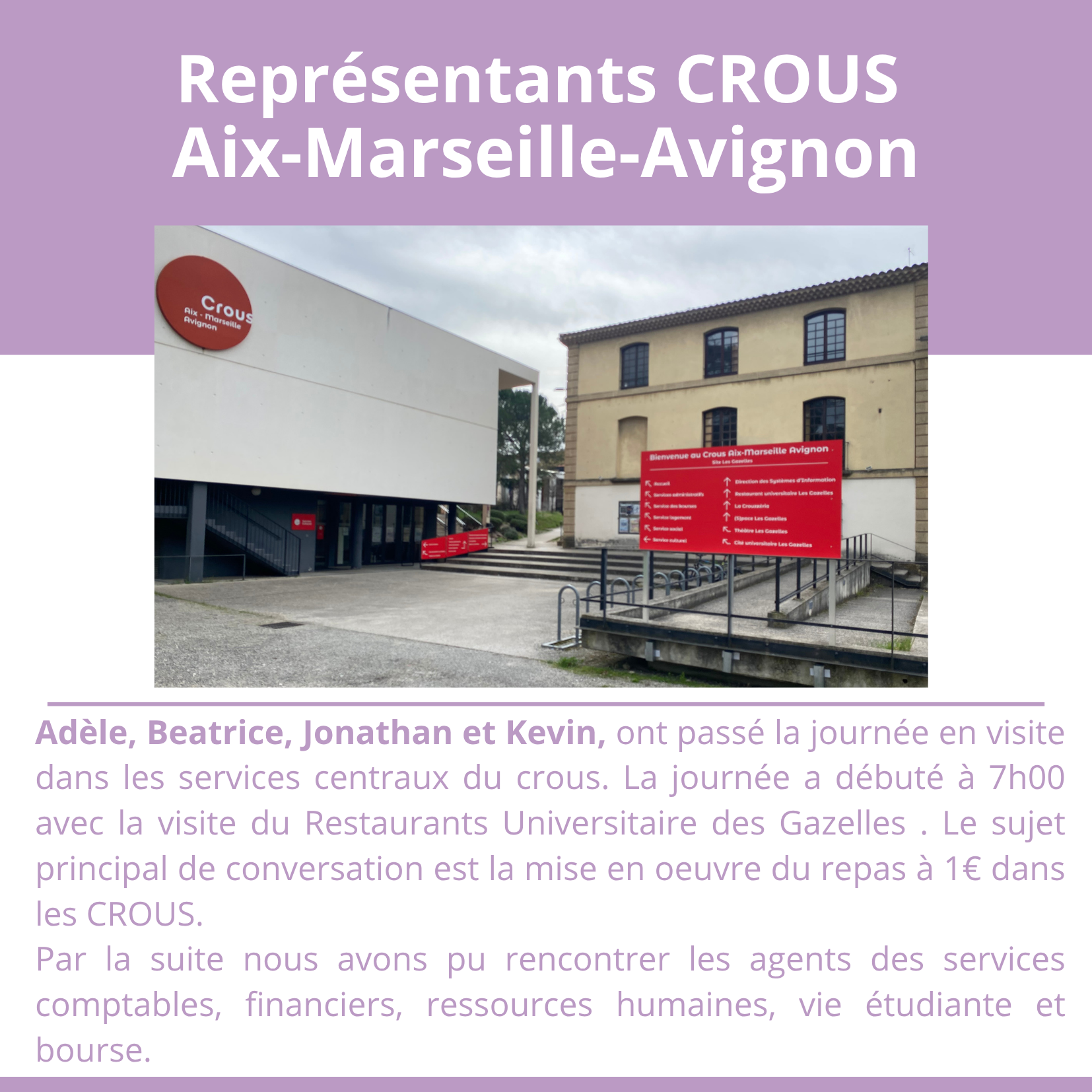 CROUS services centraux - SGEN-CFDT Provence Alpes
