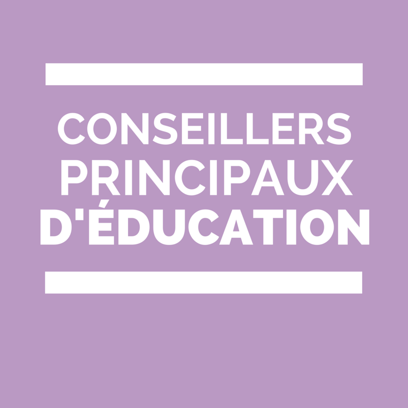 CPE Conseillers principaux d'éducation