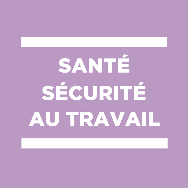 santé sécurité au travail