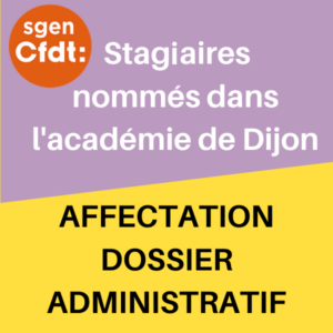 stagaires nommés Dijon