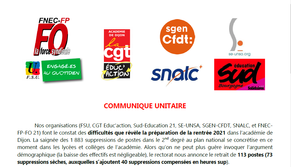 mobilisation CTA 23 mars 2021 Dijon