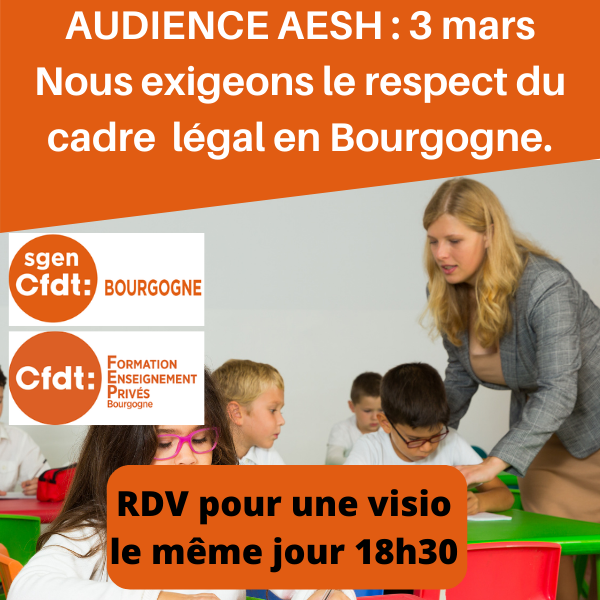 audience et visio AESH 3 mars