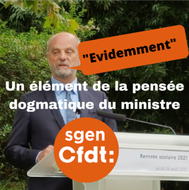 Évidemment »: un indicateur de la pensée dogmatique du ministre Blanquer