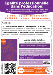 image flyer de journée formation égalité pro