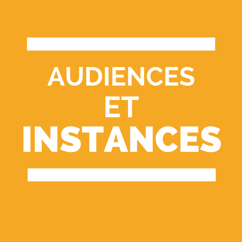 audiences et instances