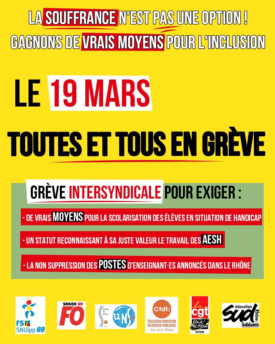 affiche intersyndicale 19 mars 2026